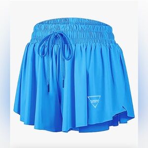 Luogongzi 2 in 1 flowy running shorts for women.